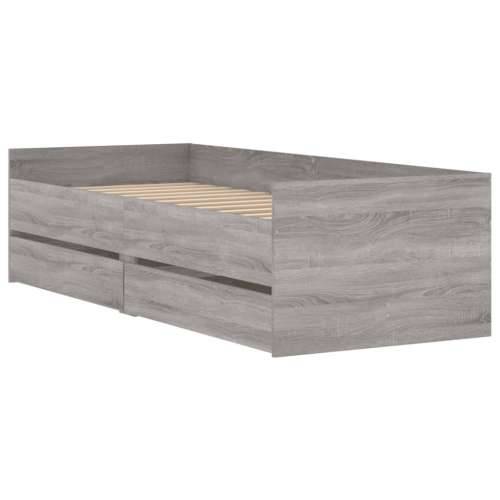 Okvir kreveta s ladicama boja hrasta sonome 90 x 190 cm - Sivi hrast sonoma 90 x 190 cm Cijena