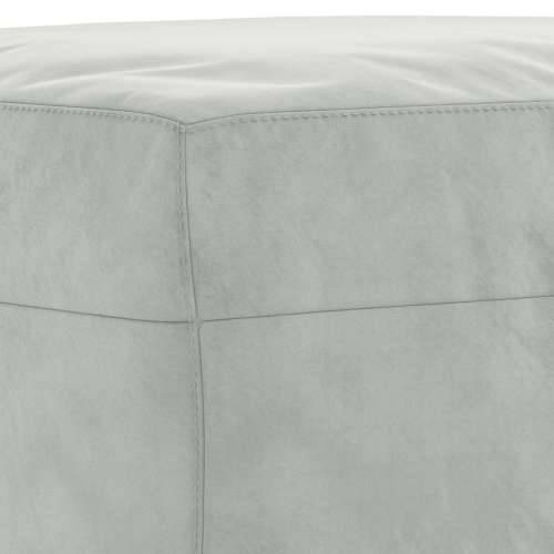 3-dijelni set sofa s jastucima svjetlosivi baršunasti - Svjetlosiva s jastucima i tabureom Cijena