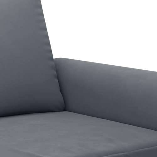 3-dijelni set sofa s jastucima tamnosivi baršunasti - Tamno siva S osloncem za noge Cijena