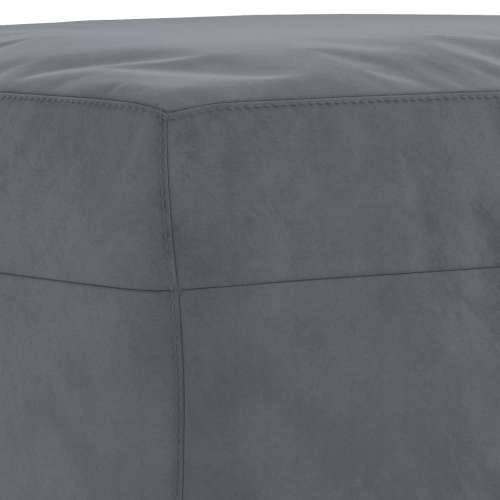 3-dijelni set sofa s jastucima tamnosivi baršunasti - Tamno siva S osloncem za noge Cijena