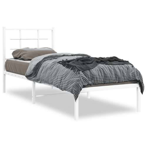 Metalni okvir za krevet s uzglavljem bijeli 80x200 cm - Bijela 80 x 200 cm s uzglavljem Cijena