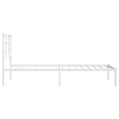 Metalni okvir za krevet s uzglavljem bijeli 80x200 cm - Bijela 80 x 200 cm s uzglavljem Cijena