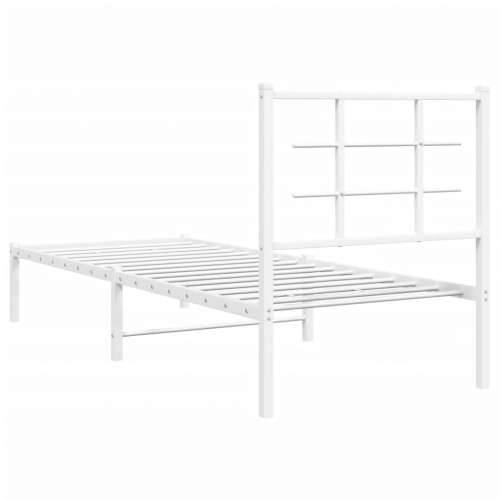 Metalni okvir za krevet s uzglavljem bijeli 80x200 cm - Bijela 80 x 200 cm s uzglavljem Cijena