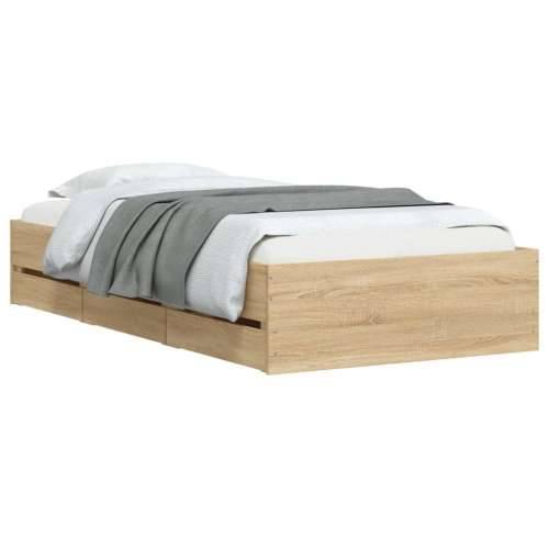 Okvir kreveta s ladicama boja hrasta sonome 75x190 cm drveni - sonoma hrast 75 x 190 cm Cijena