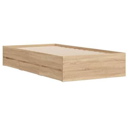 Okvir kreveta s ladicama boja hrasta sonome 75x190 cm drveni - sonoma hrast 75 x 190 cm Cijena