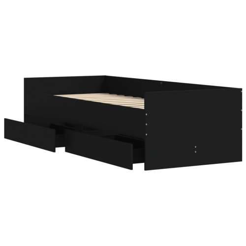Okvir kreveta s ladicama crni 90 x 190 cm - Crna 90 x 190 cm Cijena