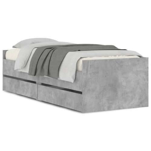 Okvir kreveta s ladicama siva boja betona 90x190 cm Beton siva 90 x 190 cm Cijena