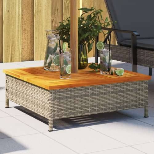 Pokrov za bazu suncobrana sivi 70x70x25 cm poliratan i bagrem - Siva 1 Cijena