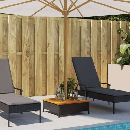 Pokrov za bazu suncobrana crni 70x70x25 cm poliratan i bagrem - Crna 1 Cijena