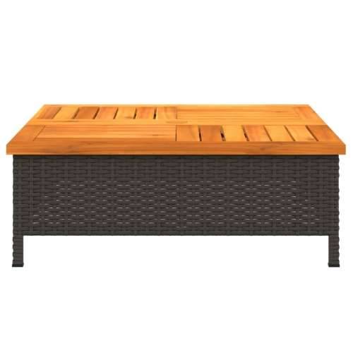 Pokrov za bazu suncobrana crni 70x70x25 cm poliratan i bagrem - Crna 1 Cijena
