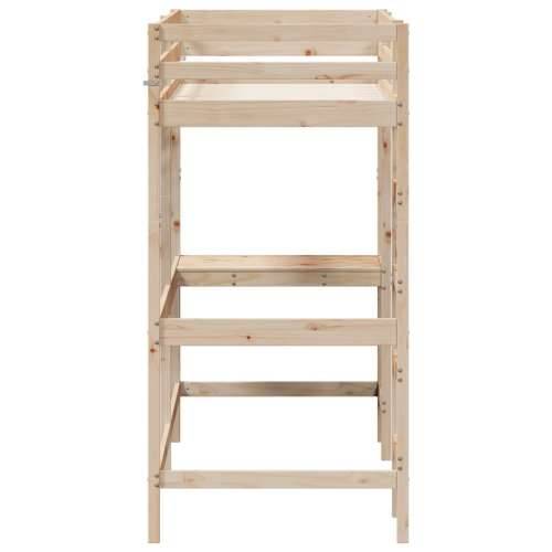Krevet na kat s radnim stolom 75x190 cm od masivne borovine - Prirodna 75 x 190 cm Cijena