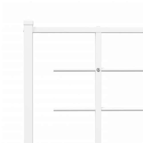 Metalni okvir za krevet s uzglavljem bijeli 160x200 cm - Bijela 160 x 200 cm s uzglavljem Cijena