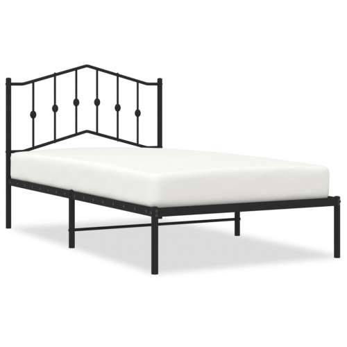 Metalni okvir za krevet s uzglavljem crni 100x190 cm - Crna 100 x 190 cm s uzglavljem Cijena
