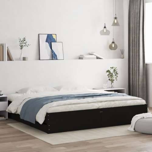 Okvir kreveta s ladicama crni 160x200 cm konstruirano drvo - Crna 160 x 200 cm Cijena