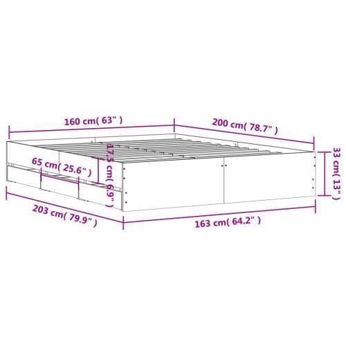 Okvir za krevet s ladicama boja hrasta 160x200 cm drveni - sonoma hrast 160 x 200 cm Cijena