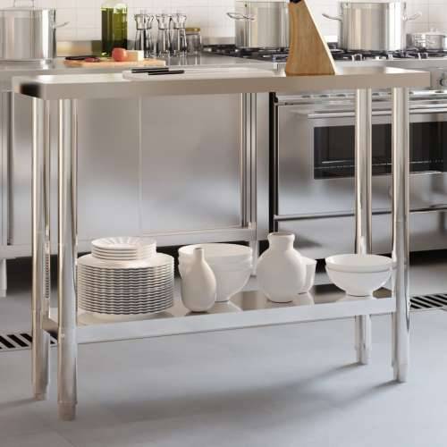 Kuhinjski radni stol 110x30x85 cm od nehrđajućeg čelika Cijena