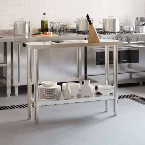 Kuhinjski radni stol 110x30x85 cm od nehrđajućeg čelika Cijena
