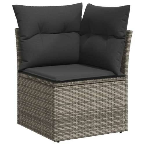 Vrtna garnitura - 8-dijelni set vrtnih sofa od poliratana s jastucima sivi - Siva 1 Cijena
