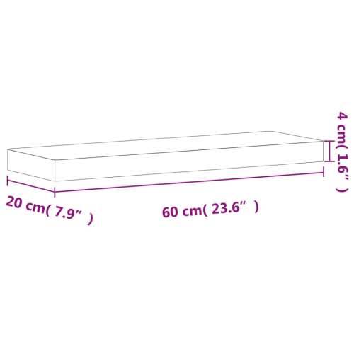 Zidna polica 60x20x4 cm od masivne bukovine Prirodna 60 x 20 x 4 cm 1 Cijena