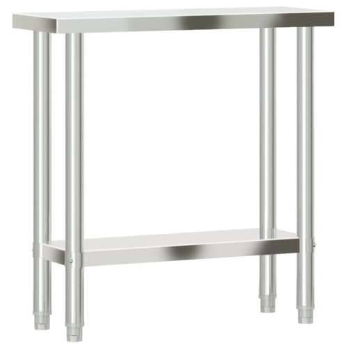 Kuhinjski radni stol 82,5x30x85 cm od nehrđajućeg čelika Cijena