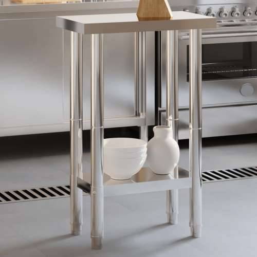 Kuhinjski radni stol 55x55x85 cm od nehrđajućeg čelika Cijena