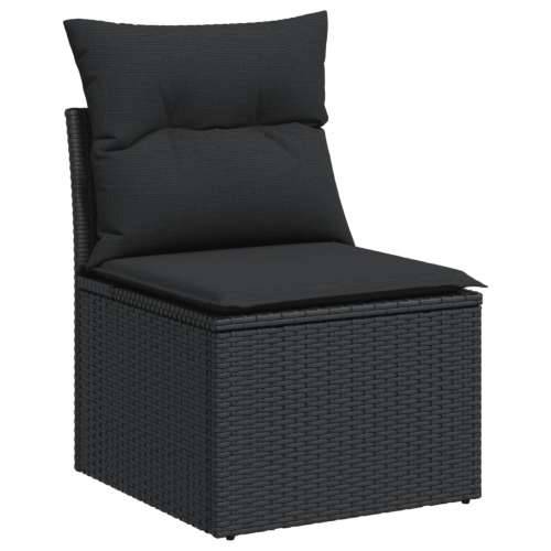 Vrtna garnitura - 5-dijelni set vrtnih sofa s jastucima crni od poliratana Crna Bez stola 1 Cijena