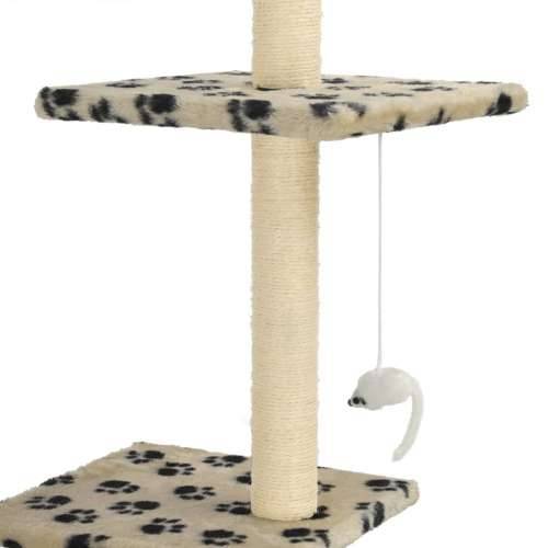 Penjalica za mačke sa stupovima za grebanje od sisala 260 cm bež s otiscima šapa Cijena