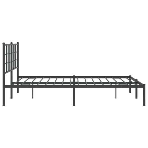 Metalni okvir za krevet s uzglavljem crni 160x200 cm - Crna 160 x 200 cm s uzglavljem Cijena