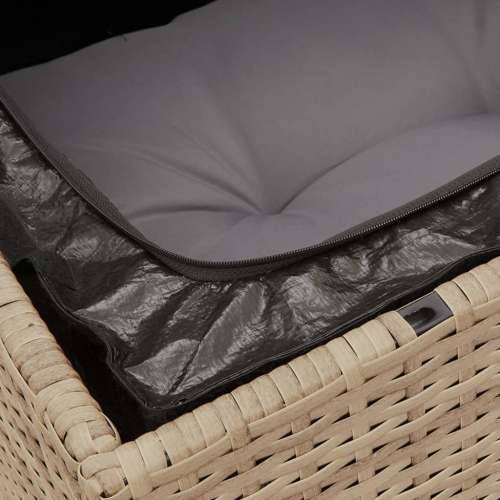 Vrtna garnitura - 6-dijelni set vrtnih sofa s jastucima bež od poliratana - mješavina bež i sive 2x middle + 3x corner + table 1 Cijena