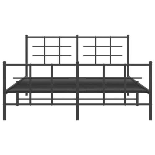 Metalni okvir kreveta uzglavlje i podnožje crni 160x200 cm - Crna 160 x 200 cm s uzglavljem i podnožjem Cijena