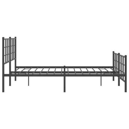Metalni okvir kreveta uzglavlje i podnožje crni 160x200 cm - Crna 160 x 200 cm s uzglavljem i podnožjem Cijena