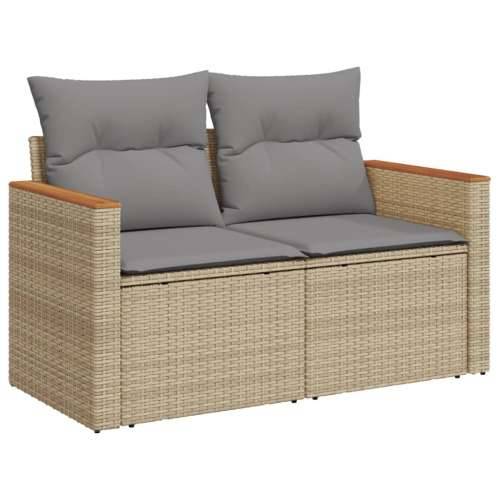 Vrtna garnitura - 10-dijelni set vrtnih sofa s jastucima bež od poliratana - Miješana bež Bez stola 1 Cijena