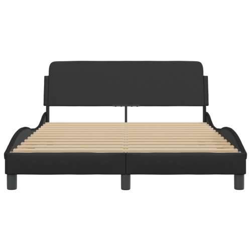 Okvir za krevet s uzglavljem crni 120 x 200 cm od umjetne kože - Crna 120 x 200 cm Cijena