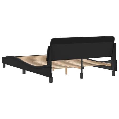 Okvir za krevet s uzglavljem crni 120 x 200 cm od umjetne kože - Crna 120 x 200 cm Cijena