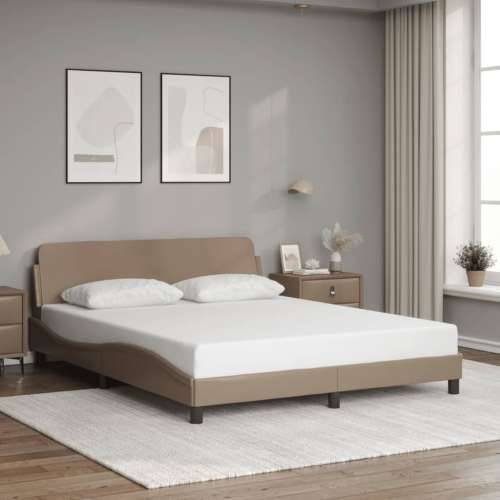 Okvir za krevet s uzglavljem cappuccina 160x200 cm umjetna kože - Boja cappuccina 160 x 200 cm Cijena