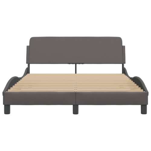 Okvir za krevet s uzglavljem sivi 120x200 cm od umjetne kože - Siva 120 x 200 cm Cijena
