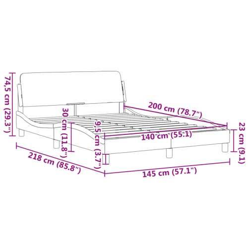 Okvir za krevet bez madraca crni 140x200 cm baršunasti - Crna 140 x 200 cm Cijena