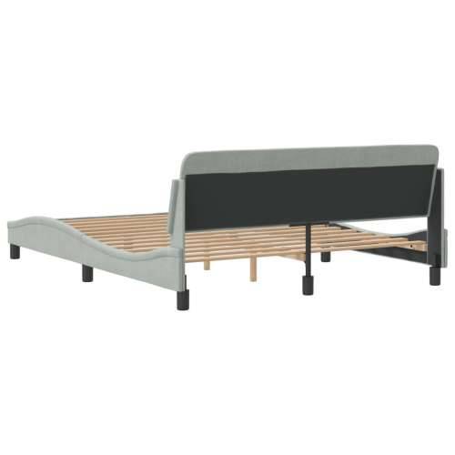 Okvir za krevet bez madraca svjetlosivi 160 x 200 cm baršunasti - Svjetlosiva 160 x 200 cm Cijena