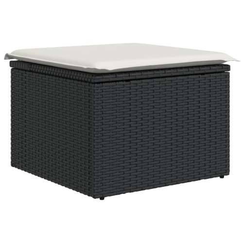 Vrtna garnitura - 6-dijelni set vrtnih sofa s jastucima crni od poliratana - Crna i krem 1 Cijena