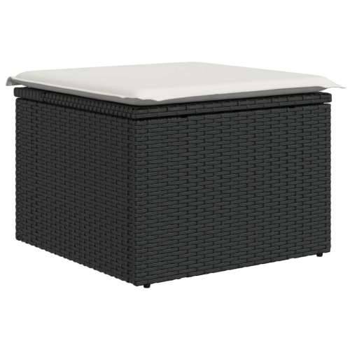 Vrtna garnitura - 7-dijelni set vrtnih sofa od poliratana s jastucima crni - Crna i krem 1 Cijena