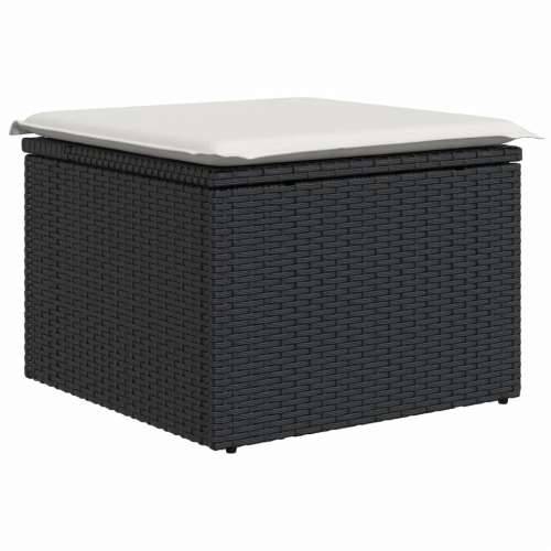Vrtna garnitura - 8-dijelni set vrtnih sofa od poliratana s jastucima crni - Crna i krem 1 Cijena