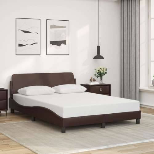 Okvir za krevet s uzglavljem smeđi 120x200 cm od umjetne kože - Smeđa 120 x 200 cm Cijena