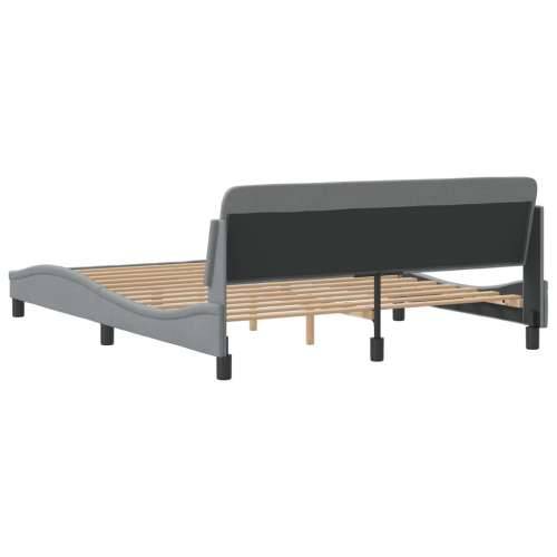 Okvir za krevet bez madraca svjetlosivi 160 x 200 cm od tkanine - Svjetlosiva 160 x 200 cm Cijena