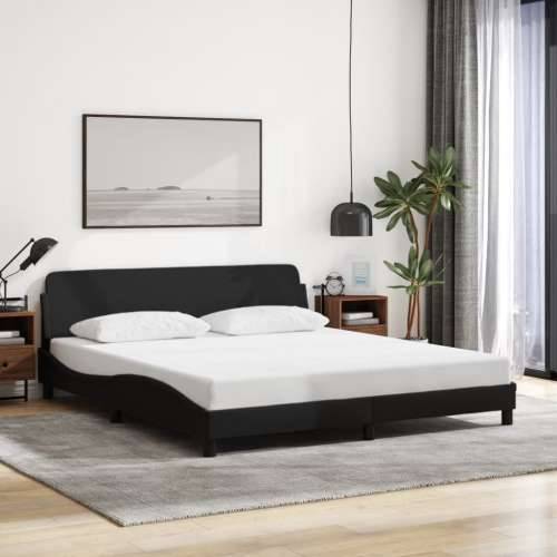 Okvir za krevet bez madraca crni 160x200 cm od tkanine - Crna 160 x 200 cm Cijena
