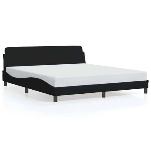Okvir za krevet bez madraca crni 160x200 cm od tkanine - Crna 160 x 200 cm Cijena