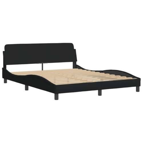 Okvir za krevet bez madraca crni 160x200 cm od tkanine - Crna 160 x 200 cm Cijena