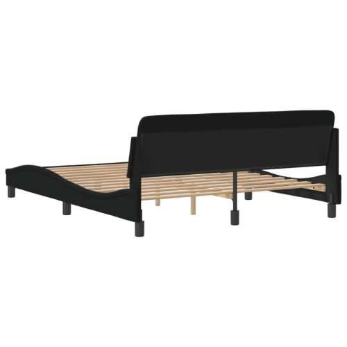 Okvir za krevet bez madraca crni 160x200 cm od tkanine - Crna 160 x 200 cm Cijena