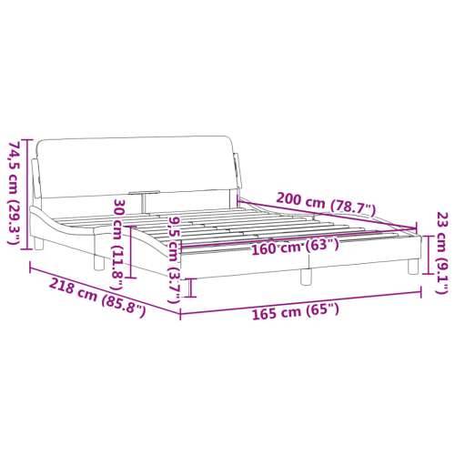 Okvir za krevet bez madraca crni 160x200 cm od tkanine - Crna 160 x 200 cm Cijena
