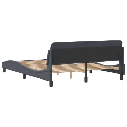 Okvir za krevet bez madraca tamnosivi 160x200 cm baršunasti - Tamno siva 160 x 200 cm Cijena