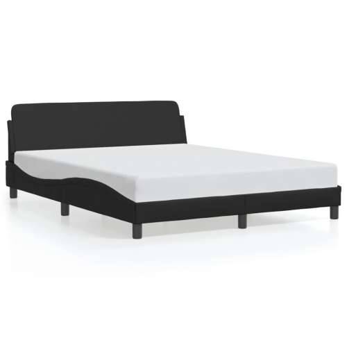 Okvir za krevet s uzglavljem crni 160x200 cm od umjetne kože - Crna 160 x 200 cm Cijena